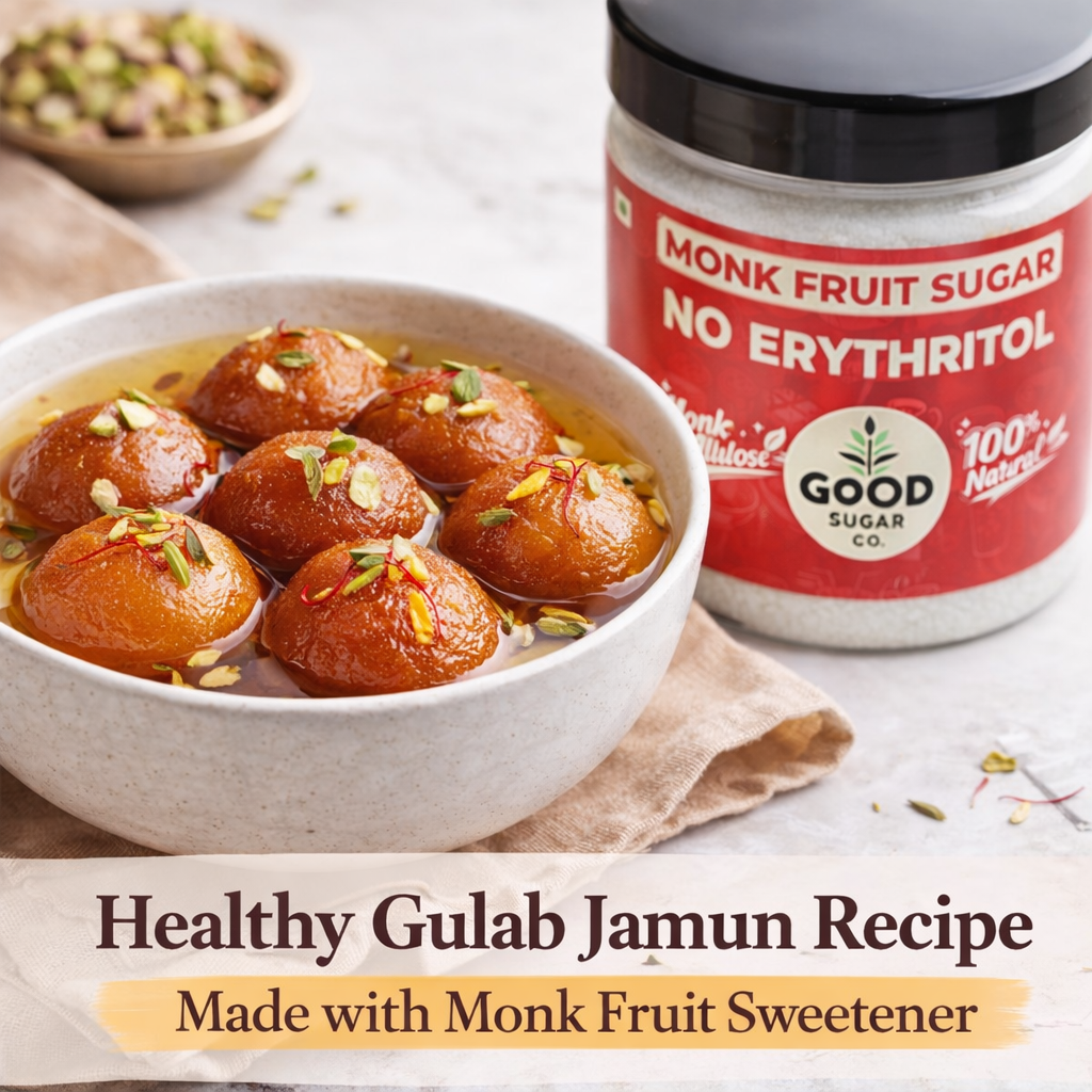 Sugar-Free Gulab Jamun Recipe Using Good Sugar Monk Fruit Sweetener