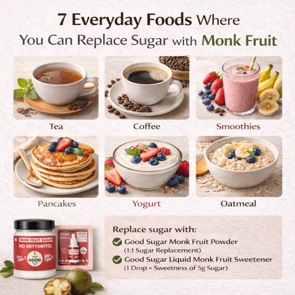 7 Everyday Foods Where You Can Replace Sugar with Monk Fruit
