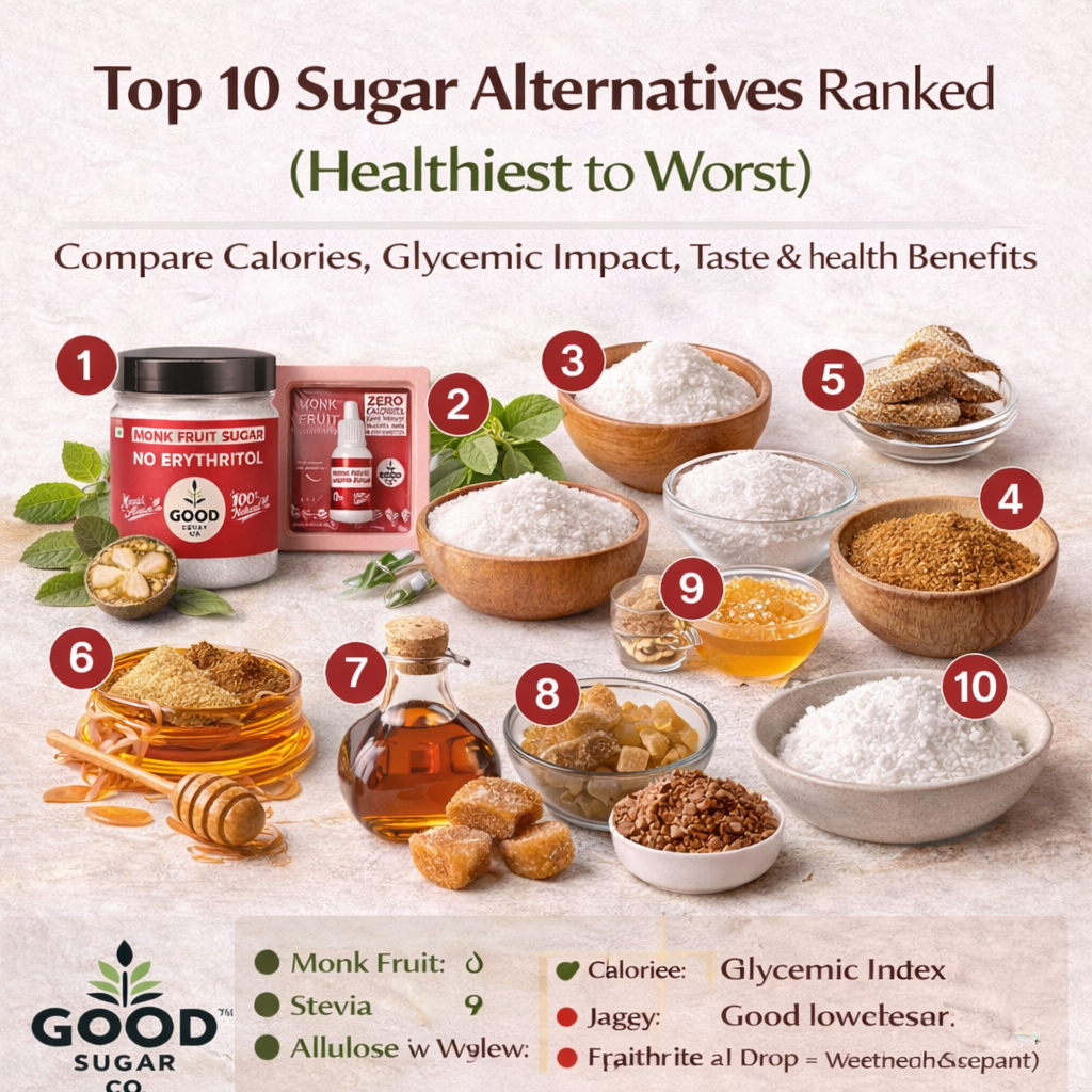 Top 10 Sugar Alternatives Ranked (Healthiest to Worst)