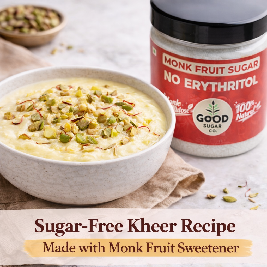 Monk Fruit Powder Sugar | 0 Erythritol, 100% Natural | Monk Fruit + Allulose