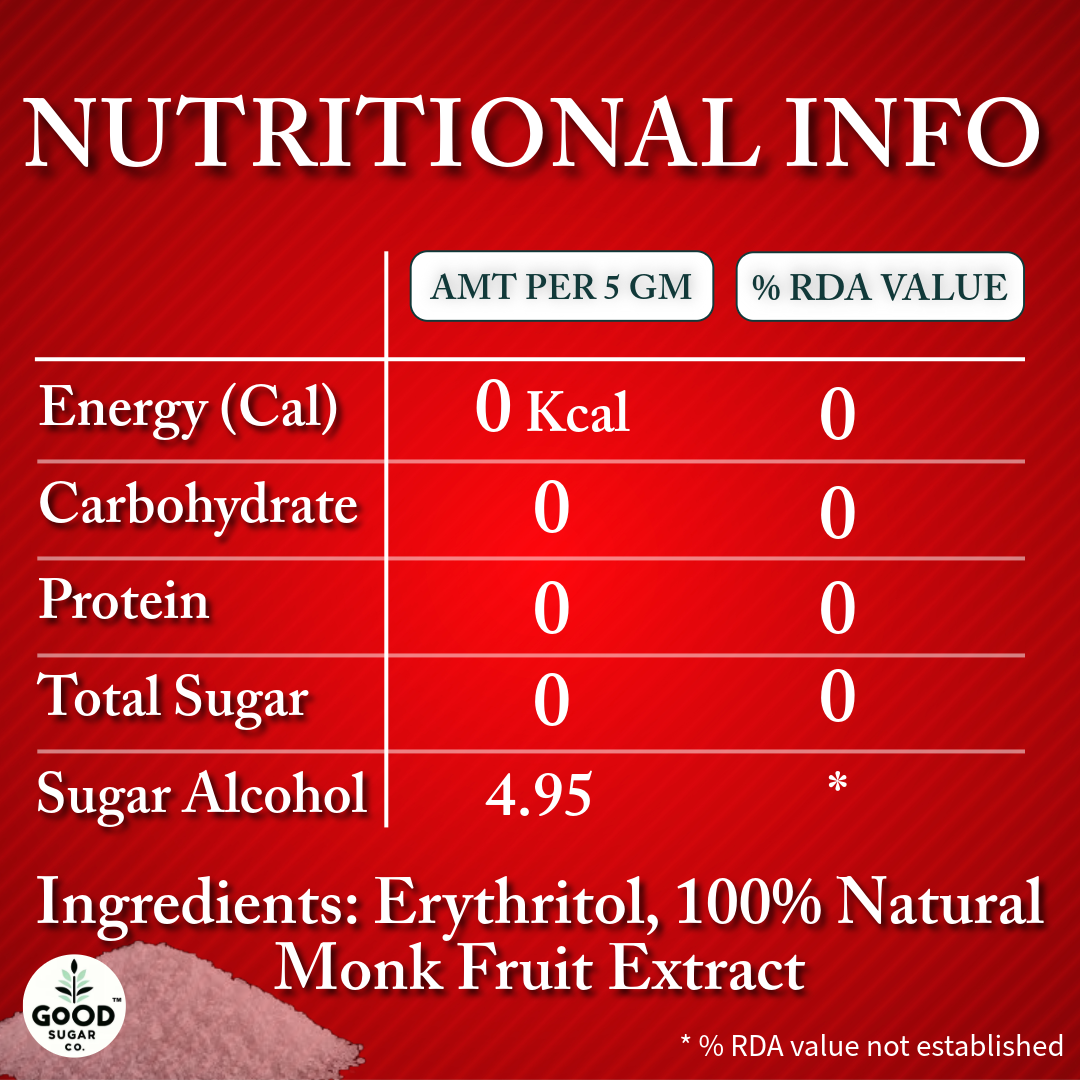 Monk Fruit Powder Sugar | 0 CAL, 100% Natural | Monk Fruit + Erythritol