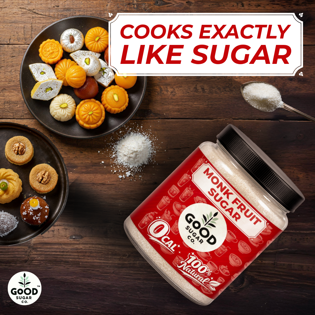 Monk Fruit Powder Sugar | 0 CAL, 100% Natural | Monk Fruit + Erythritol