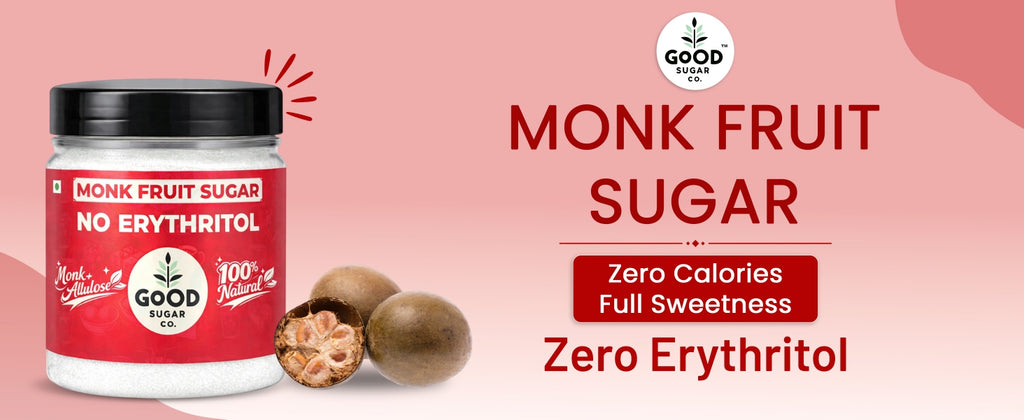 Monk Fruit Powder Sugar | 0 Erythritol, 100% Natural | Monk Fruit + Allulose