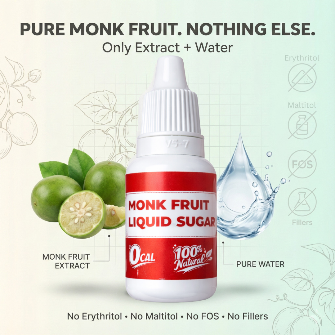 Monk Fruit Liquid | Water + Monk Fruit | No Erythritol