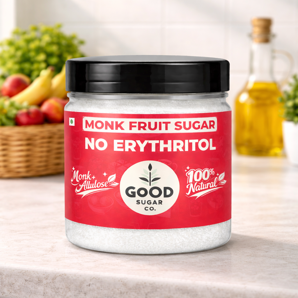 Monk Fruit Powder Sugar | 0 Erythritol, 100% Natural | Monk Fruit + Allulose
